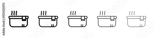 Hot tub icon Outline and flat style designs