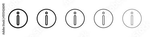 Info icon Outline and flat style designs