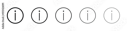 Information icon Outline and flat style designs