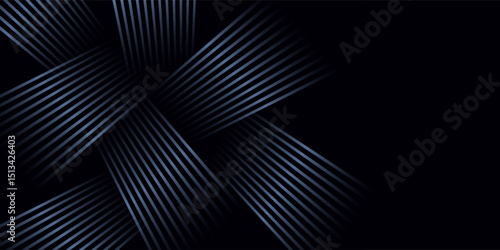Modern dark blue banner background with geometric diagonal overlay and glowing lines eps 10