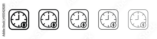 Long term investment icon Outline and flat style designs