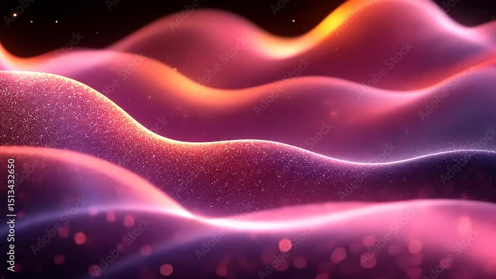 Abstract Particle Wave Background Animation with Dynamic Red and Purple Lights Effect Abstract Particle Wave Background Animation with Dynamic Red and Purple Lights Effect