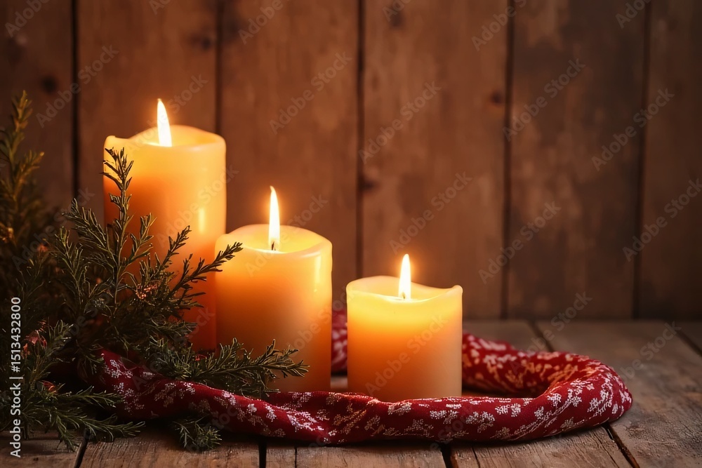 christmas candle and christmas decorations christmas candle and christmas decorations