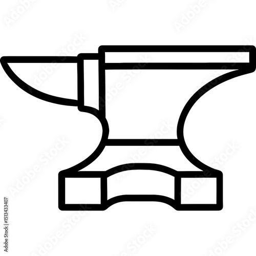 Minimalist blacksmith anvil icon design