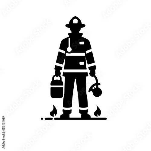 firefighter silhouette