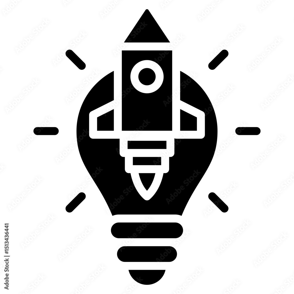 Fototapeta premium Start Up glyph icon