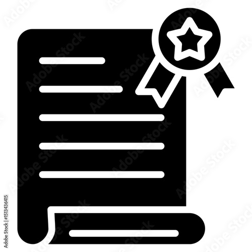 Certificate glyph icon