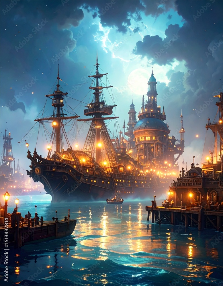 Obraz premium ship in the sea