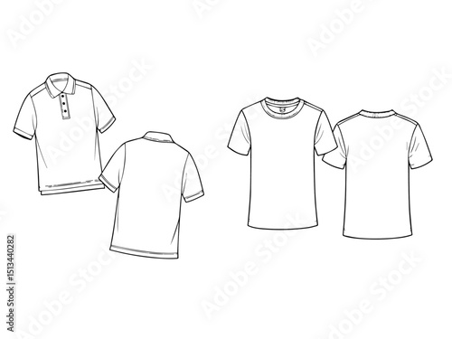 Man polo shirt mockup vector multiple design