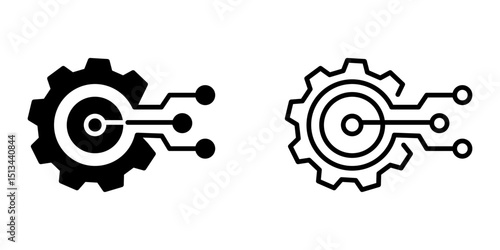 system settings icon on white background