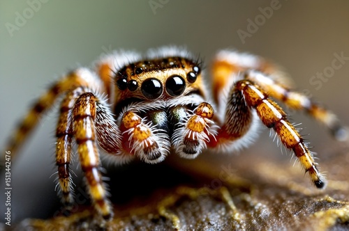 Close-up of a Cute Jumping Spider
