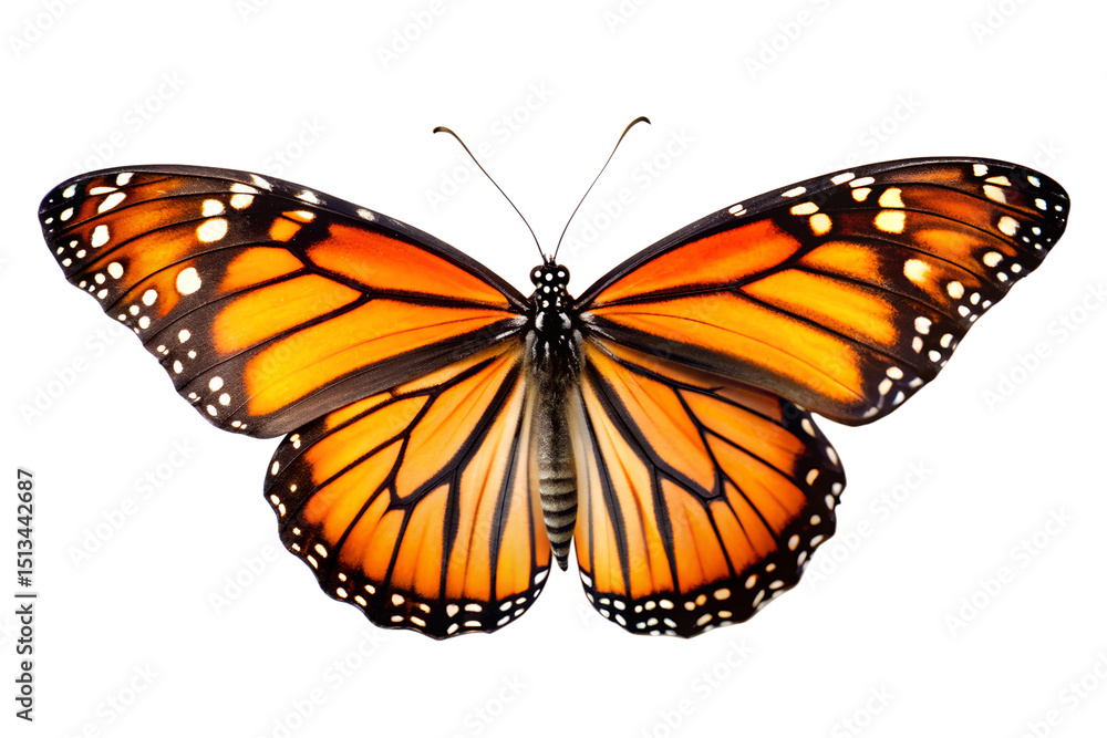 Obraz premium Monarch Butterfly Vibrant Wings, Stunning Details, Nature's Beauty
