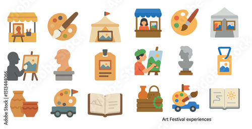 Art festival experiences with painting, sculpture, and craft booths