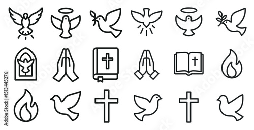 Christian symbols and icons for church and worship design