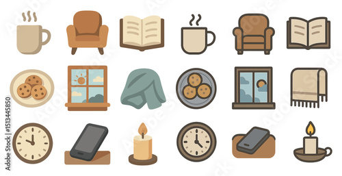 Cozy home elements for relaxation and comfort