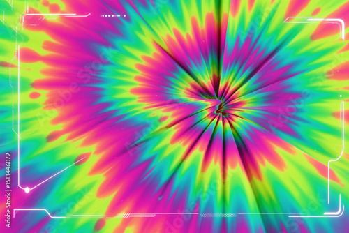 Wallpaper Mural Vibrant tie dye spiral pattern with a psychedelic aesthetic Torontodigital.ca