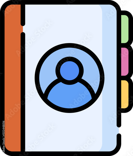 contact book illustration on a white background       