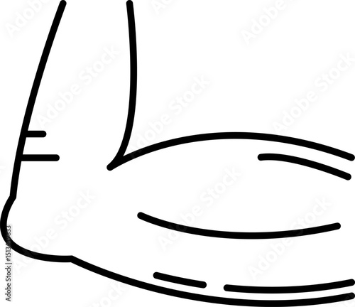 elbow illustration on a white background        
