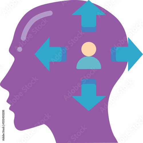 extrovert illustration on a white background       