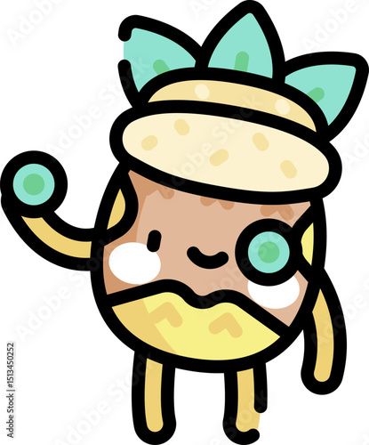 facial treatment illustration on a white background        