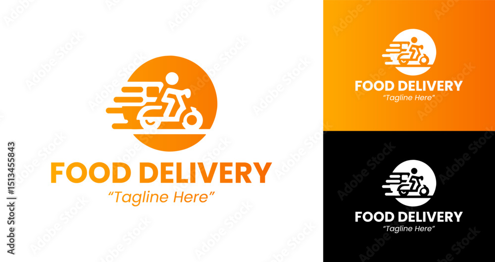 Fototapeta premium Modern and Clean Food Delivery Logo for Restaurant and Service Branding