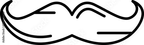 moustache illustration on a white background        