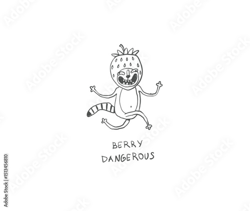 Sarcastic Doodle Line Art for Funny Tattoo Designs and Quirky Prints