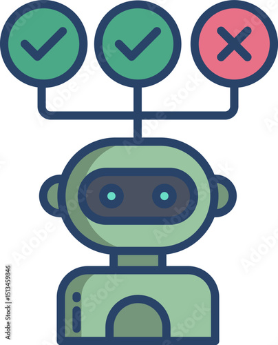 robot illustration on a white background   