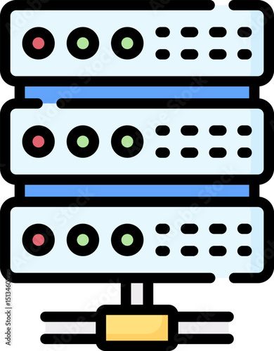 server illustration on a white background   