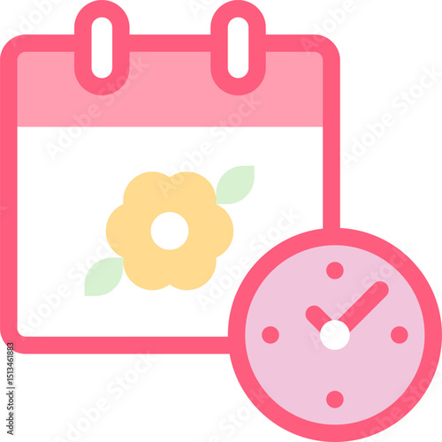 springtime illustration on a white background   