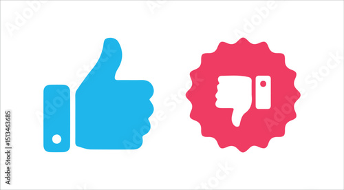 thumb up and down