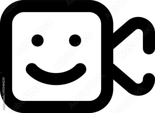 video calling app  illustration on a white background   