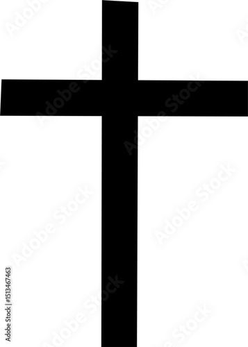 Kościół i krzyż – religijna ilustracja wektorowa