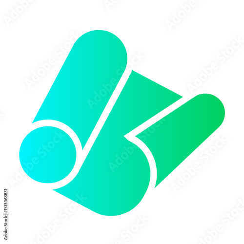 yoga mat Gradient icon