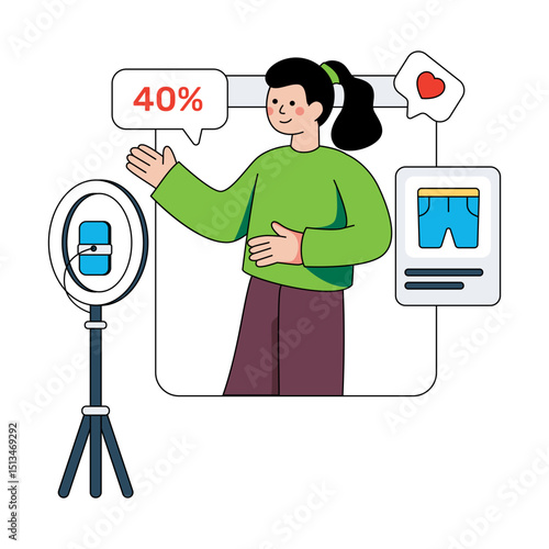 Modern design illustration of cloth blogging 