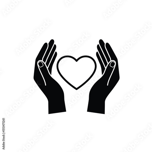 hand holding a heart
