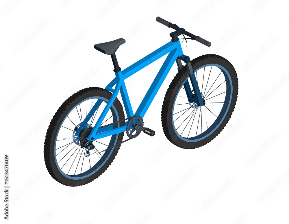 Fototapeta premium Isometric Icon of Mountain Bike