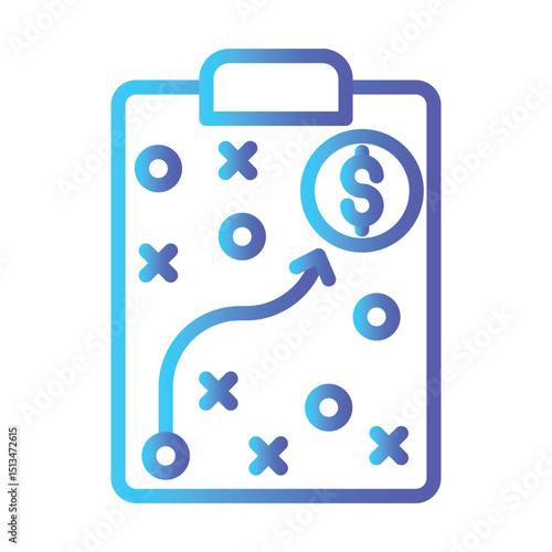 Budgeting Strategy Color gradient illustration vector icon which can easily modify or edit 
