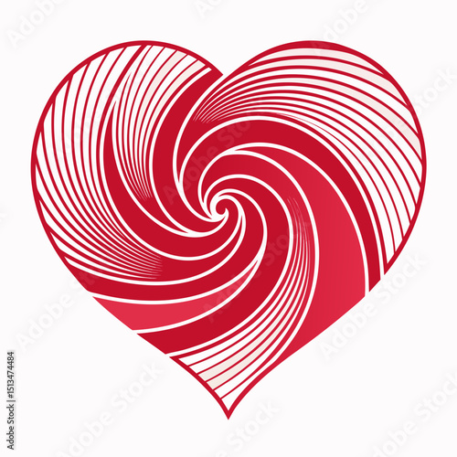 Design a bold, vector illustration of a rotating spiral, emphasizing a heavy, impactful stroke.  The spiral should be dynamic and visually striking.