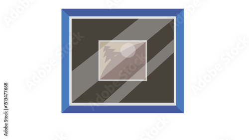 blue glass frame