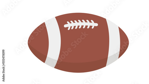 american football isolated on white