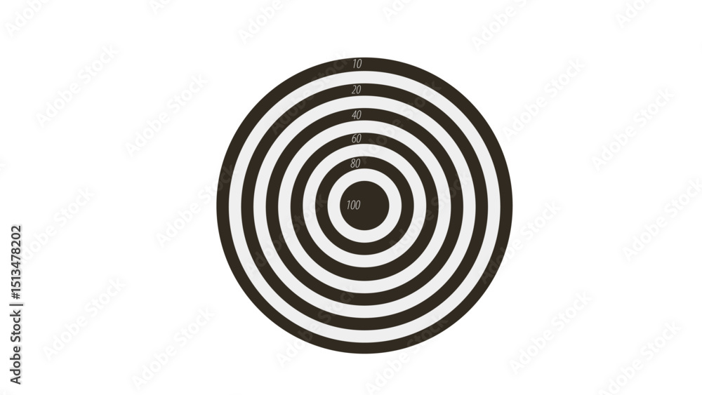 3d target isolated on white 3d target isolated on white