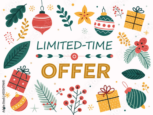 Design a bold, vector illustration for a seasonal marketing campaign.  Include vibrant colors and strong lines.