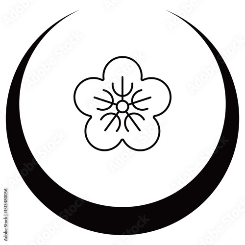 家紋です。月輪に陰豆夕顔と言います。