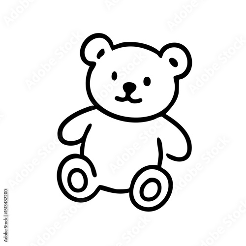 くま　手書き　線画