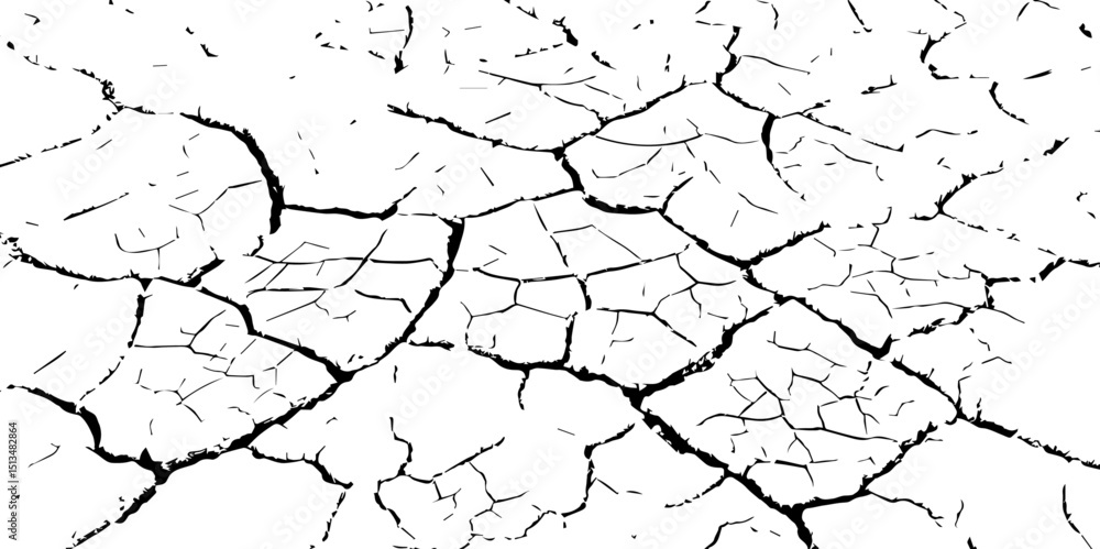 High-Resolution Vector Texture of Dry Cracked Earth with Transparent Background – Grunge Distressed Overlay Featuring Natural Split Lines and Soil Fractures
High-Resolution Vector Texture of Dry Cracked Earth with Transparent Background – Grunge Distressed Overlay Featuring Natural Split Lines and Soil Fractures