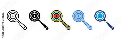 Magnifying Glass Icon Element For Design