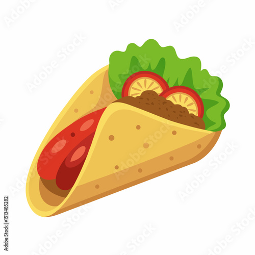 National Fajita Day Vector Illustration of Sizzling Fajitas and Ingredients