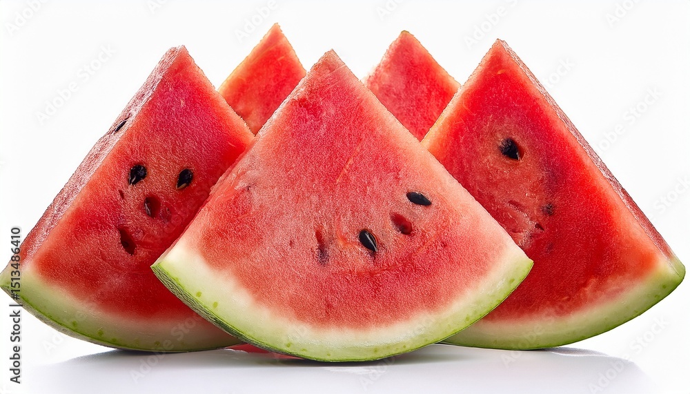 watermelon slices isolated on a white background watermelon slices isolated on a white background
