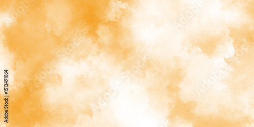 Abstract orange or brown painted watercolor paper background, Close-up grunge texture of colorful mulberry paper, beige background with a soft gradient brown grunge texture.